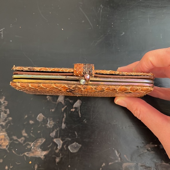 VINTAGE Snakeskin Reptile Reptilian Deadstock Oldstock wallet billfold - Picture 3 of 5